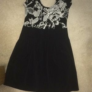 Express Black floral dress